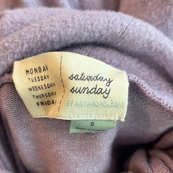 Anthropologie Saturday Sunday Brushed Fleece Turtleneck Sweater - Picture 5 of 7
